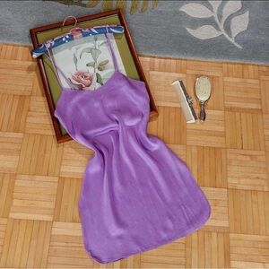 Vintage lilac purple silk slip dress